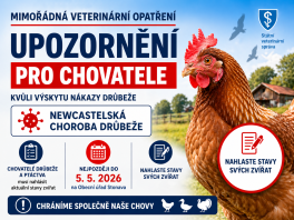 Mimořádná veterinární opatření – důležité informace pro chovatele
